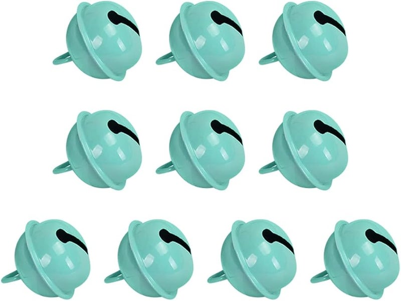 Light Blue Christmas Tree Hanging Bells 10PCS for Crafts Party Decorations - Image 2